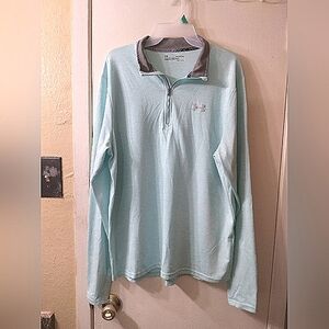 Under Armour Men's  Quarter-Zip  Pullover Lightweight Coral Blue Size XL